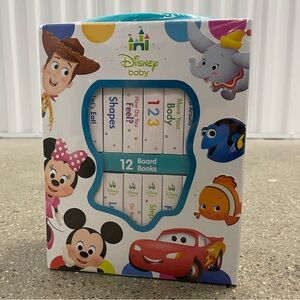 NWT DISNEY BABY 12 MINI Board Cognitive Learning Books DISNEY CHARACTERS